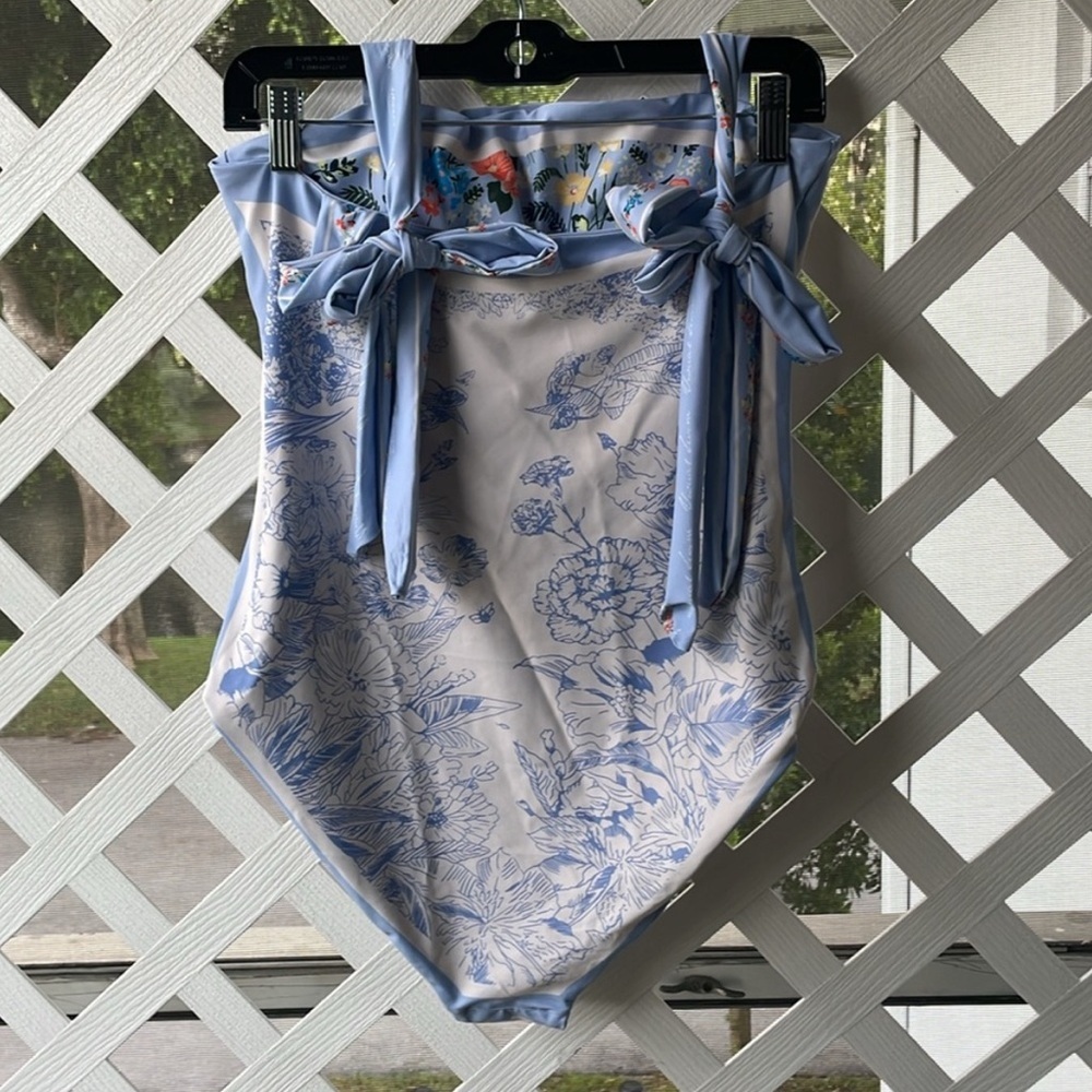 Skays ‘Visual Swim’ Reversible Floral Tie-Strap One-Piece - Picture 9 of 13